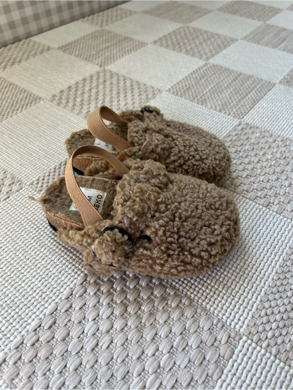 Sherpa Brown Kids Slingback Clogs